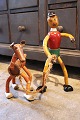 K&Co. presents: 
Decorative 
old wooden doll 
and dog from 
the 50s with 
bendable arms 
and legs...