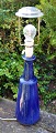Ceramic table 
lamp with blue 
glaze, 20th 
century. 
Denmark.