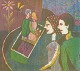 Seppo Mattinen
Composition 
with figures.
Color 
lithograph.