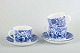 Gefle, "Blå 
Blomster"
3 tea cups 
with saucers, 
mid-century.