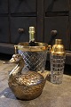 Delicious Italian ice bucket designed by Mauro Manetti in the shape of a duck in 
gilded pewter from the 60s...