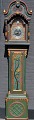 Painted 
grandfather 
clock, 1789, 
Knud Pedersen 
Skodborg. ...