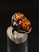 Sterling Silver 
Ring with amber