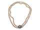 Double row pink 
Akoya pearl 
necklace with 
14 carat white 
...