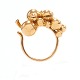 Georg Jensen Moonlight Grape 18kt gold ring with a diamond. Ringsize 55-56