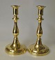 Pair of Danish 
antique brass 
candlesticks, 
19th century.