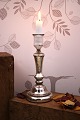 K&Co. presents: Antique French 19th century candlestick in Mercury glass with fine patina. Height: 23.5cm...