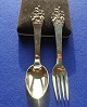 The Swineherd children's cutlery in Danish gold-plated solid silver. Set spoon & fork