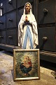 Antique 
hand-painted 
watercolor 
painting of 
Madonna with 
...