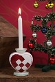 Old red 
Aluminia 
faience 
Christmas heart 
for small 
candle...
