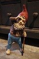 Antique 
terracotta 
gnome with old 
paint and a 
fine patina...
