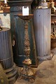 K&Co. presents: Antique, French 19th century floor candlestick in carved wood with original paint...