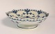 Royal Copenhagen. Blue fluted, full lace. Small round bowl on foot. Model 1023. 
Height 6 cm. Diameter 17,5 cm. (2 quality)