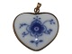 Blue Traditional
Heart pendant with brass edge