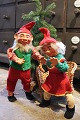 2 old shop 
elves with felt 
clothes and 
faces in 
painted ...