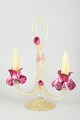 L'Art presents: 
Murano
Large 
two-light art 
glass 
candlestick, 
1960s.