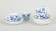 L'Art presents: Meissen – “Blue Onion”Set of four demitasse cups with saucers, late 19th century.
