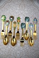 K&Co. presents: 
A. 
Michelsen's 
Christmas 
spoons & forks 
from the 80s. 
in gilded 
silver with 
enamel 
Christmas ...