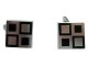 Georg Jensen sterling silverMosaic cufflinks with black and green squares