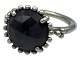 Pandora sterling silverRing with big black stone - Size 51