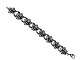 Antik K presents: Sterling silverHeavy bracelet with flowers and pearl like stones