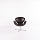 Osted Antik & Design presents: Armchair - The Swan - Model 3320 - Brown Leather - Arne Jacobsen - Fritz Hansen ...