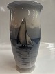 Bing & Grondahl Vase, Sailing Ships Motif.Height 25 cm.