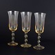 L'Art presents: Simon Gate for Orrefors, set of three champagne glasses.