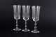L'Art presents: Simon Gate for Orrefors, set of 3 champagne glasses.