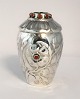 Lundin Antique presents: Knud Georg Jensen, Copenhagen (KGI). Small silver vase with stone (830). Height 10 cm. ...