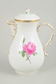 L'Art presents: Meissen, coffee pot with lid, Pink flower series.