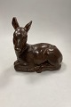 Danam Antik presents: Royal Copenhagen Stoneware Figurine of lying young deer No 20506