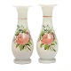 Aabenraa Antikvitetshandel presents: Pair of enamel decorated vases circa 1880. H: 18cm