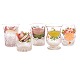 Aabenraa Antikvitetshandel presents: Collection of five enamel decorated glasses circa 1860-80. H: 9-10cm