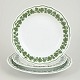 L'Art presents: Meissen, set of three plates from the green vine leaf series.