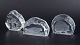 L'Art presents: Paul Isling for Svenskt Glas, WWF, set of 3 art glass sculptures.