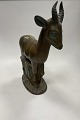 Danam Antik presents: Axel Salto Stoneware Figurine of Deer from Carl Haliers shop / not Royal Copenhagen