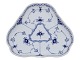 Blue Fluted Half LaceTriangular dish 21 cm.