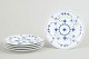 Royal Copenhagen, Blue Fluted Plain set of 5 cake plates.