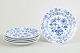 Meissen, Blue Onion, set of 5 plates.