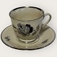 Moster Olga - Antik og Design presents: Black roseCopenhagen porcelain paintingCoffee cup*DKK 40