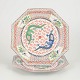 L'Art presents: Chinese porcelain maker, set of 2 octagonal plates.
