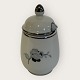 Moster Olga - Antik og Design presents: Black roseCopenhagen porcelain paintingmustard jar*DKK 100