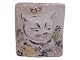 Doreen Middelboe art potterySmall square plaquette with a cat