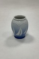 Bing and Grondahl Small Vase with Ship Motif No. 671