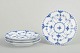 L'Art presents: Royal Copenhagen Blue Fluted Full Lace, set of four cake plates.