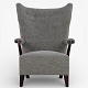 Roxy Klassik presents: Søren Willadsen.High-backed armchair upholstered in new 'Moss' fabric (color: 0002) ...
