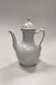 Royal Copenhagen Josephine, White Curved Coffee Pot No. 128