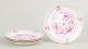 Meissen, set of four "Pink Indian flower" salad plates.