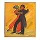 Aabenraa Antikvitetshandel presents: Hans Voigt Steffensen, b. 1941, oil on canvas. "Tango pair". Signed and ...